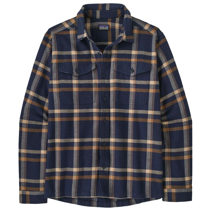 Patagonia Chemise Fjord Flannel Crossing New Navy Présentation