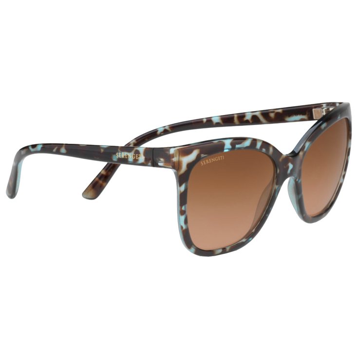 Serengeti Lunettes de soleil Agata Shiny Blue Tortoise Polarized Drivers Gradient Présentation