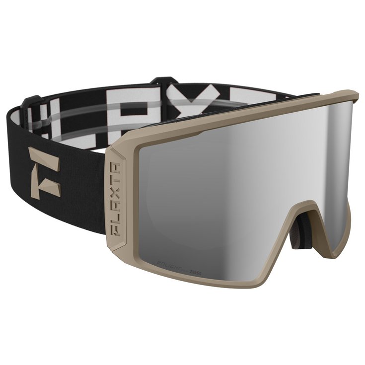 Flaxta Masque de Ski Evoke Sandstone Silver Mirror Lens Présentation
