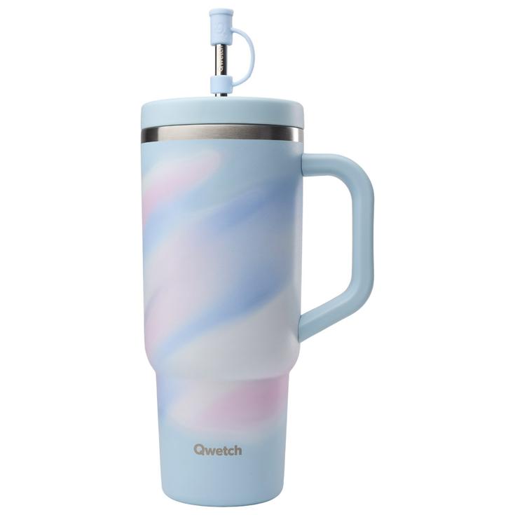 Qwetch Mug Travel Cup 900 ml Aura Pastel Bleu Présentation