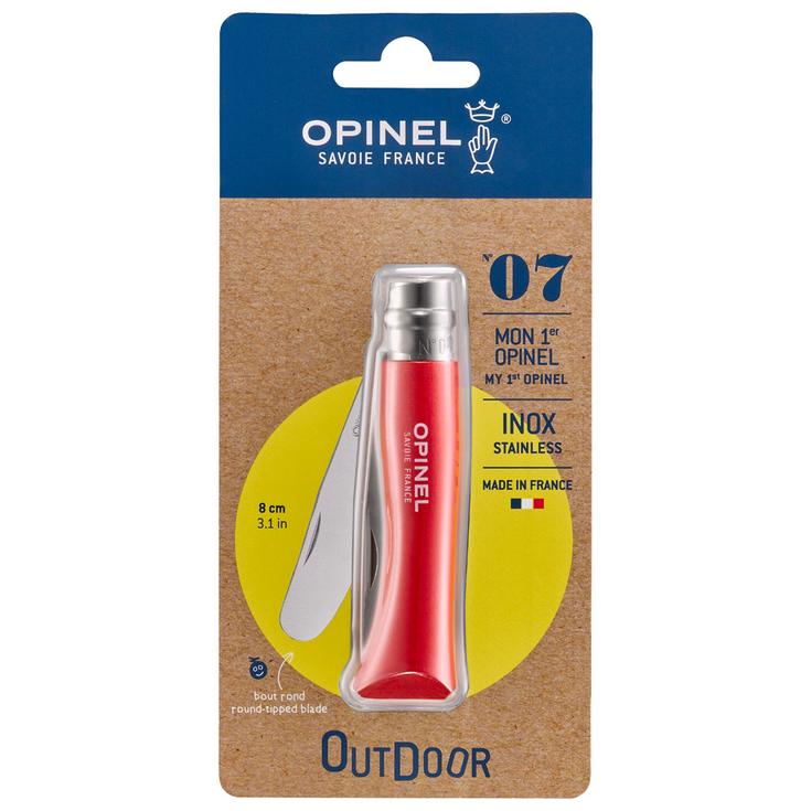 Opinel Couteaux (couverts) Mon Premier Opinel N°7 Blister Rouge Présentation