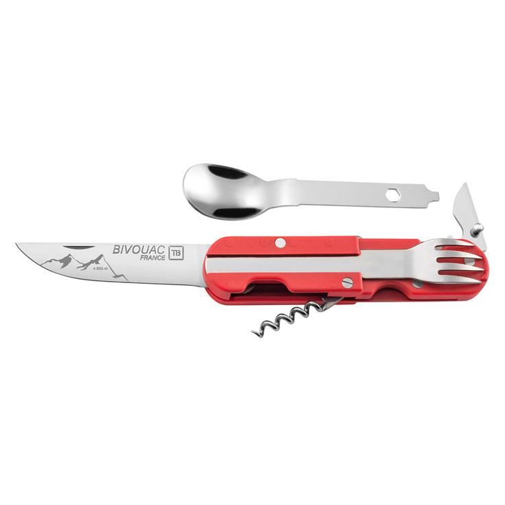 TB Outdoor Couteaux (couverts) Bivouac Set Alpes Edition Rouge Présentation