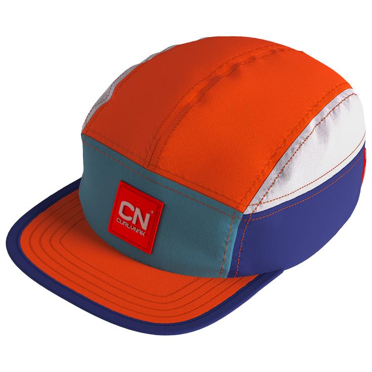 Curlynak Casquettes 5 Pans Orange Blue Présentation