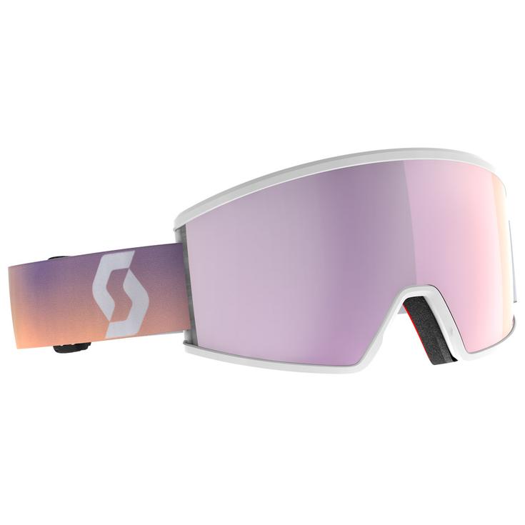 Scott Masque de Ski Ambit Compact White Soft Pink Amp Lavender Chrome Présentation