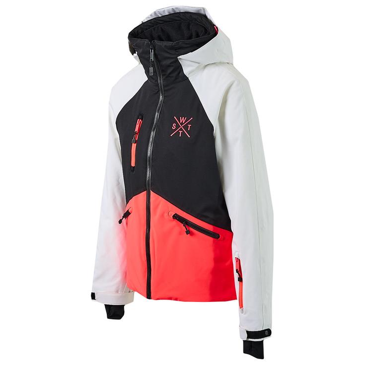 Watts Blouson Ski X-Peak White Logo Pink Présentation