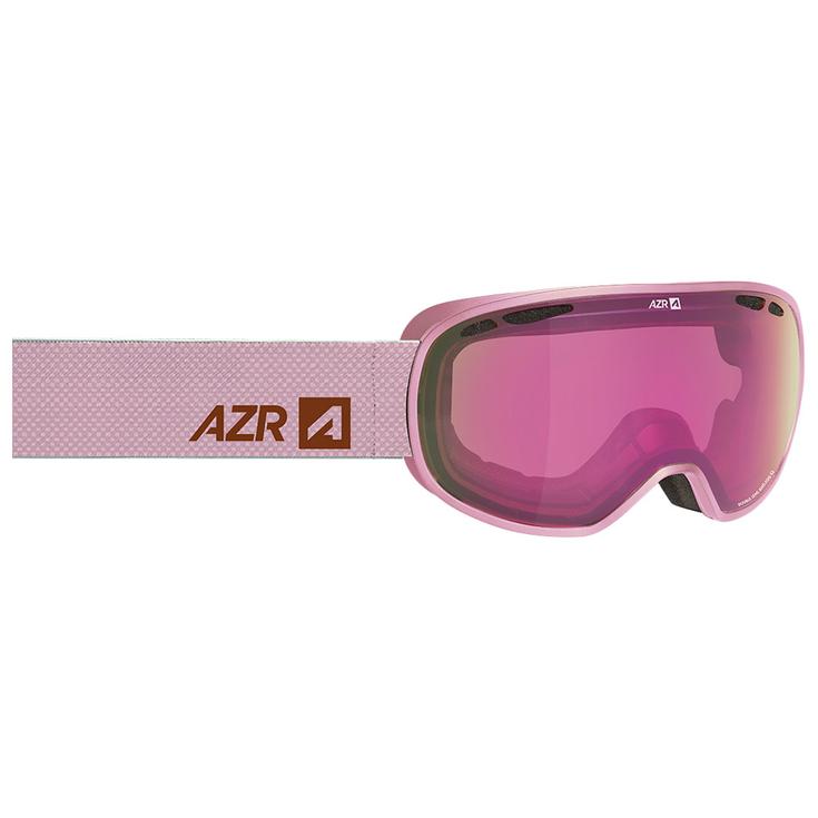 AZR Masque de Ski Smile Otg Rose Mat Irisé Rose Présentation