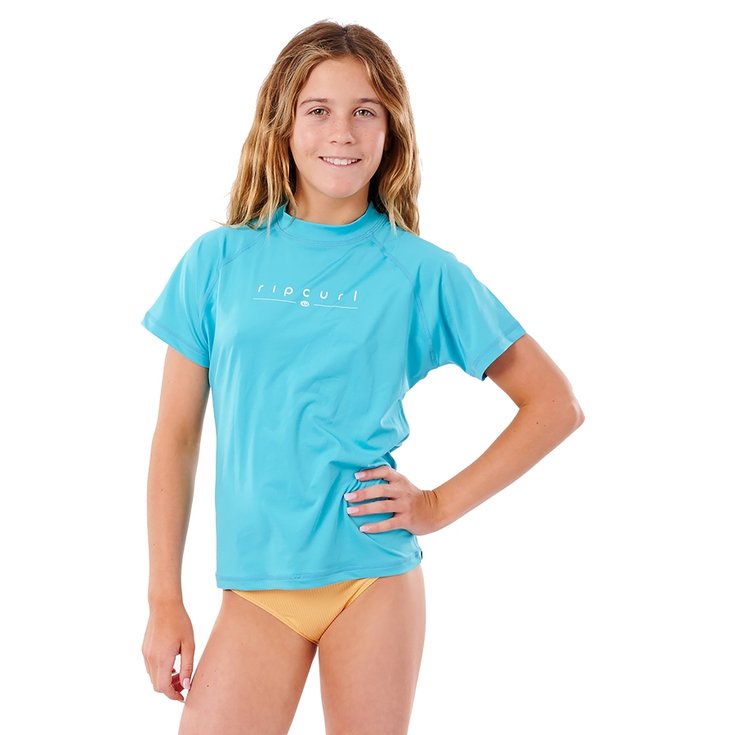 Rip Curl Top Manches Courtes Top Lycra Junior Corpo S/SL Golden Rays - Light Blue Dos
