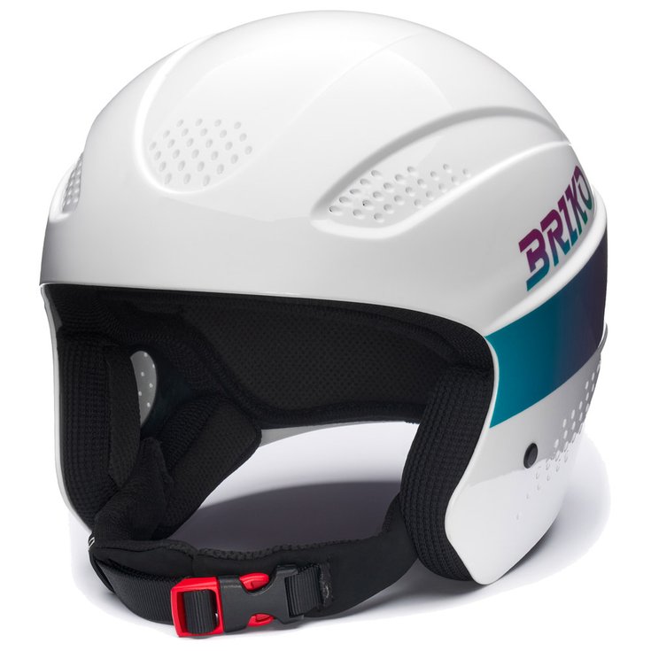 Briko Casque Elias Shiny White Violet Bondi Blue Présentation