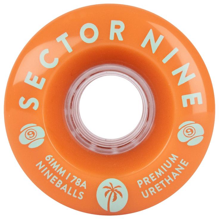 Sector 9 Roues longboard skate 61Mm 78A Centerset Nineballs Orange Présentation