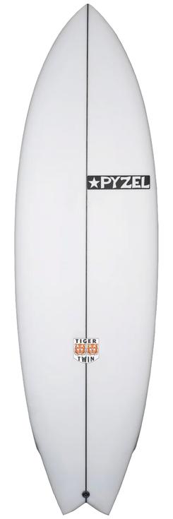 Pyzel Planche Surf Tiger Twin Thruster Futur Présentation
