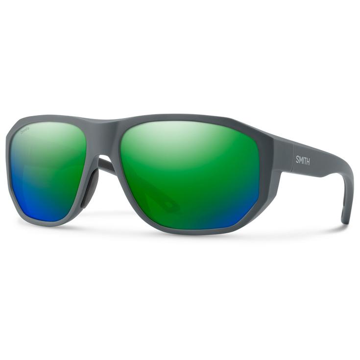 Smith Lunettes de soleil Outrigger Matte Slate Chromapop Polarized Green Mirror Présentation