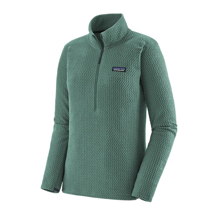 Patagonia Polaire Femme R1 Air Zip Neck - Regen Green Profil