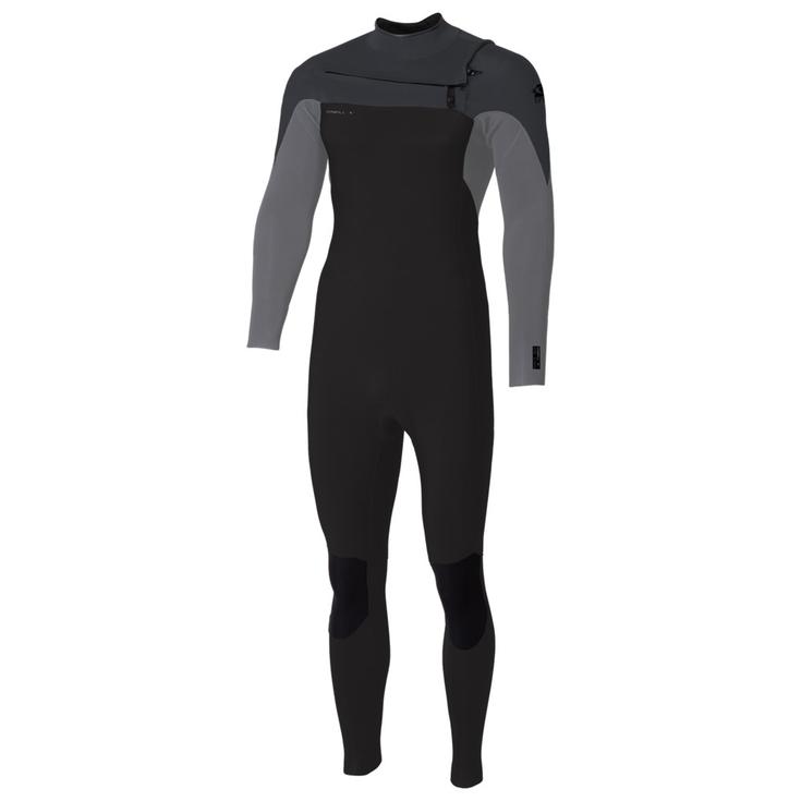 O'Neill Combinaison Surf Epic 4/3 Chest Zip Full Tempered steel Smoke Graphite Présentation