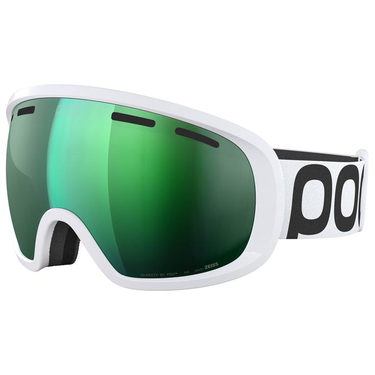 Poc Masque de Ski Fovea Hydrogen White Clarity Highly Intense Partly Sunny Green Présentation
