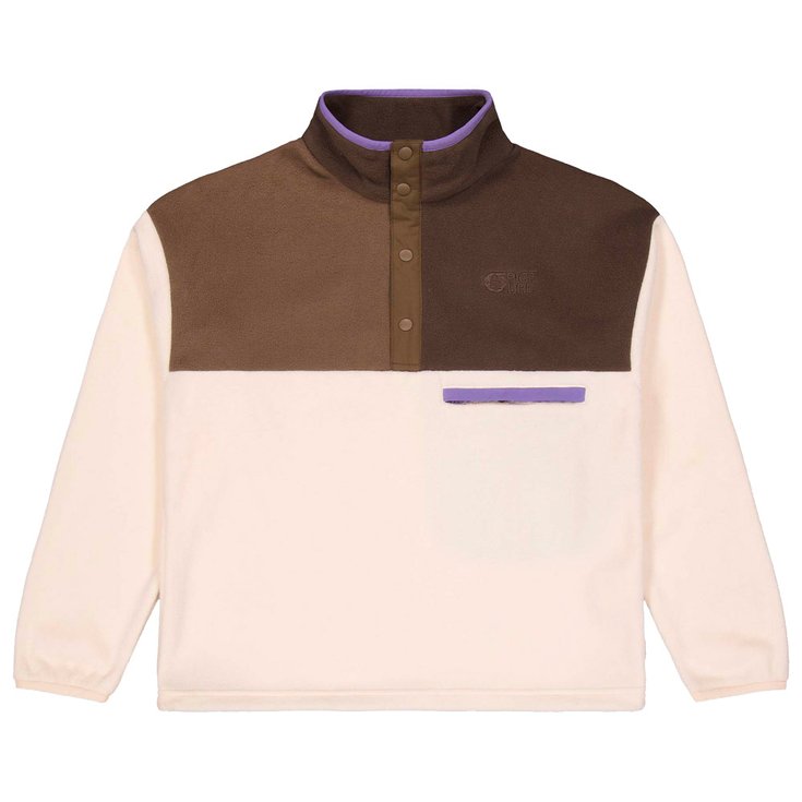Picture Polaire Arcca W 1/4 Fleece Vanilla Cocoa Chicory Présentation