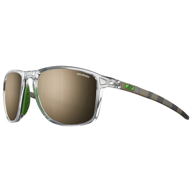 Julbo Lunettes de soleil Compass Gris Translucide Brillat Camo Vert Spectron 3 Polarized Présentation