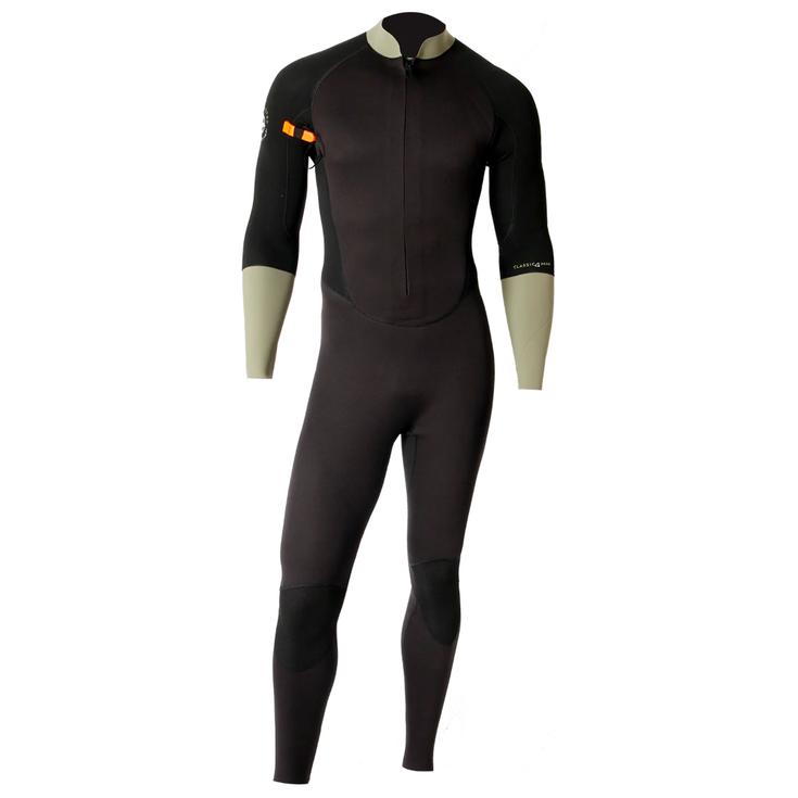 Ocean Step Combinaison longe côte 4/3 Steamer Dual Zip Black Olive Présentation