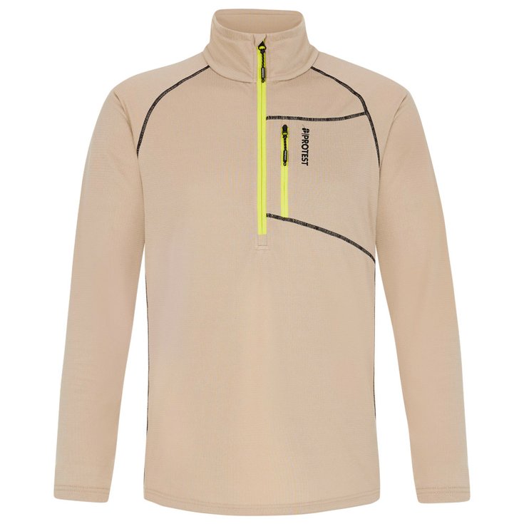 Protest Polaire Prtkody 1/4 Zip Active Top BambooBeige Présentation