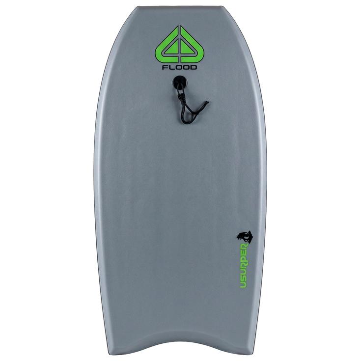 Flood Board de Bodyboard Usurper Boogie Charcoal Fluro Green Présentation