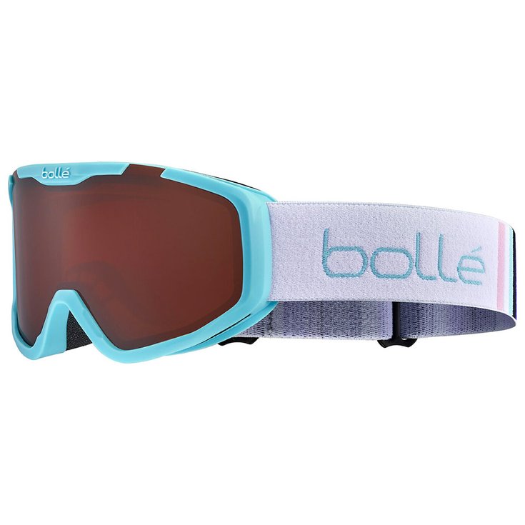 Bollé Masque de Ski Rocket Blue White Matte Rosy Bronze Présentation