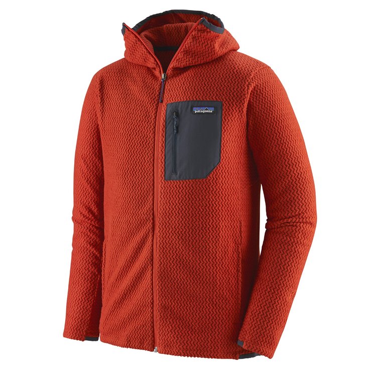 Patagonia Polaire R1 Air Full Zip Hot Ember Présentation