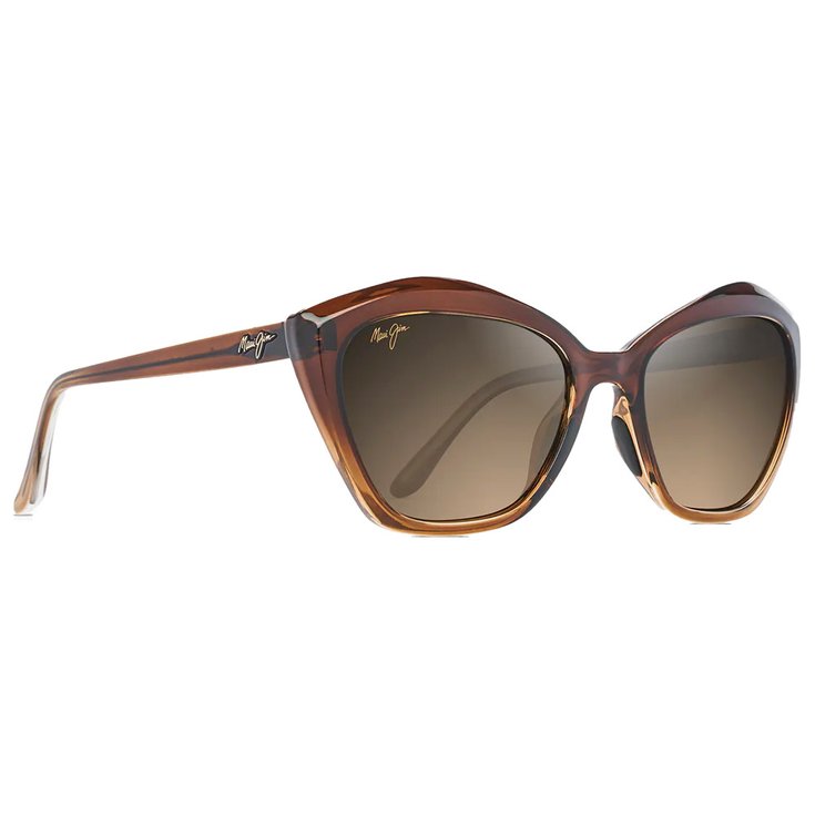 Maui Jim Lunettes de soleil Lotus Noir Brillant Gris Neutre Minéral SuperThin Présentation