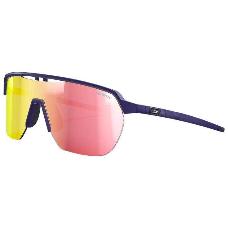 Julbo Lunettes de soleil Frequency Mat Violet Foncé Reactiv 1-3 Light Amplifier Présentation