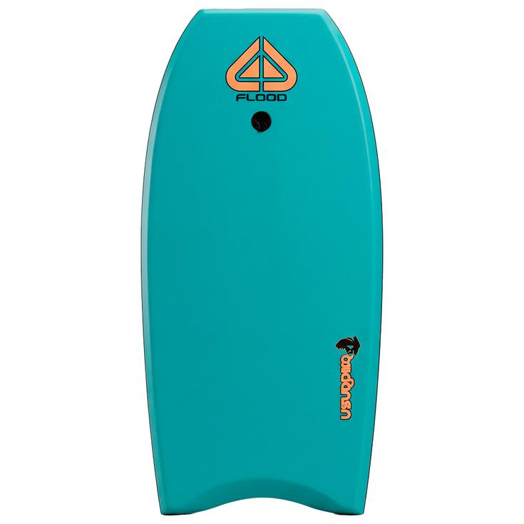 Flood Board de Bodyboard Usurper Boogie Teal Fluro Orange Présentation