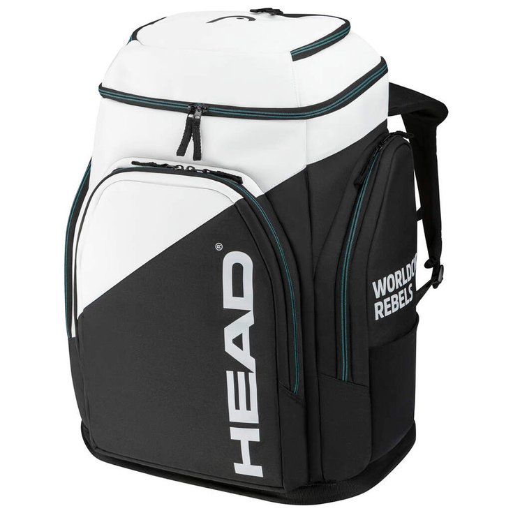 Head Housse chaussures Rebels Racing Backpack 90L Black White Blue Présentation