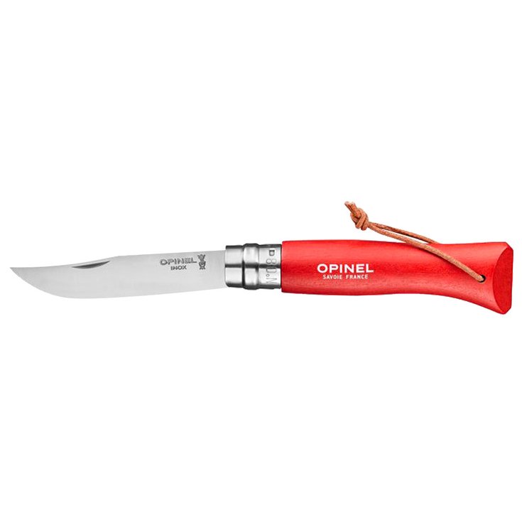 Opinel Couteaux (couverts) N°08 Baroudeur Rouge Présentation