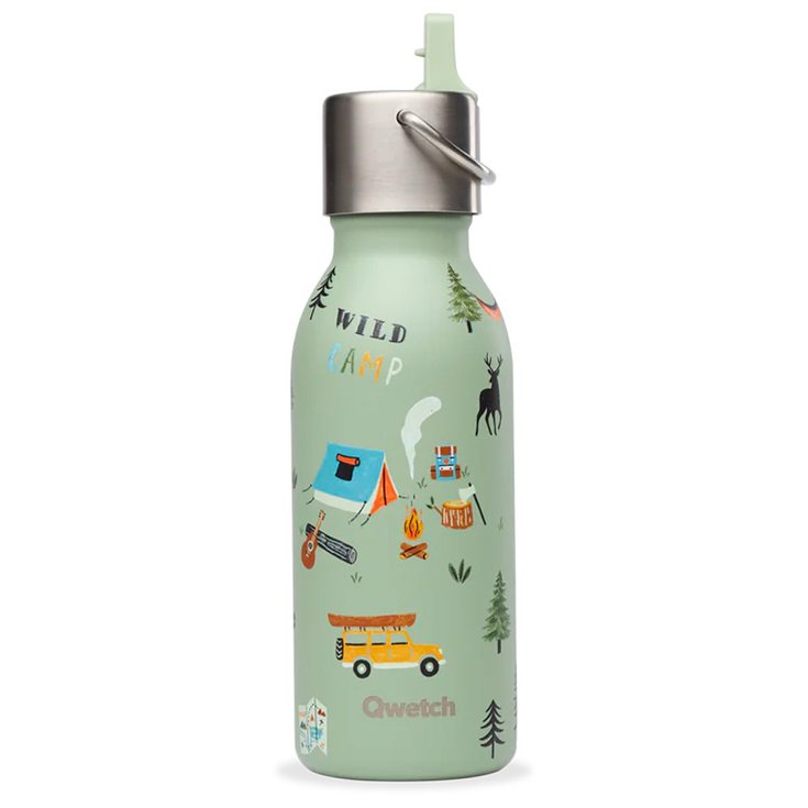 Qwetch Gourde Kids 350 ml Sport Active Yosemite Tilleul Présentation