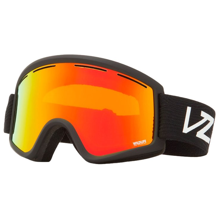 Von Zipper Masque de Ski Cleaver Black Satin Widlife Red Chrome + Yellow Présentation