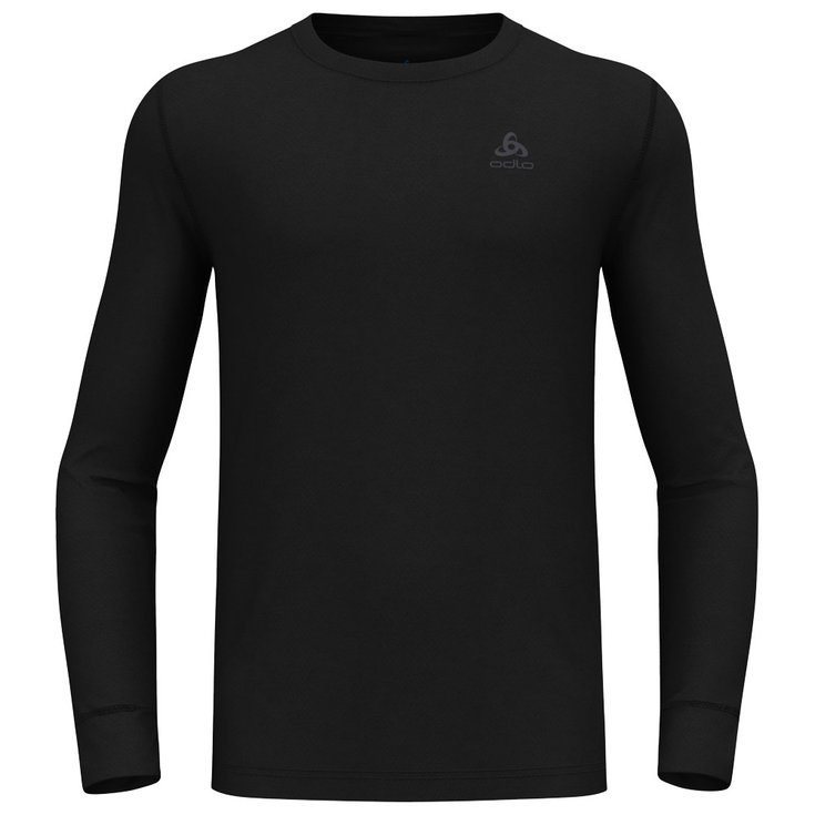 Odlo Sous-vêtement technique Top Crew Neck L/S Merino 200 Black Présentation