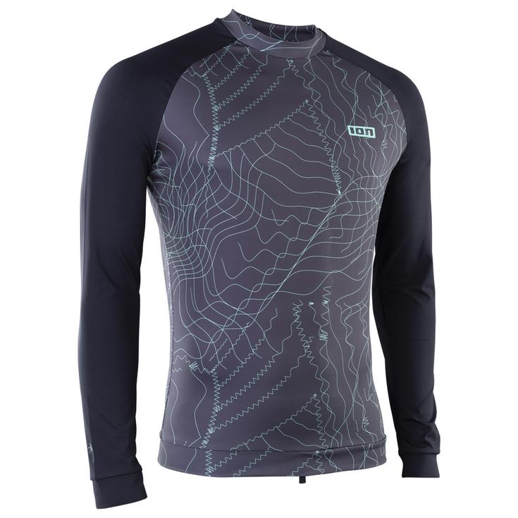 Ion Top Manches Longues Rashguard Maze LS Distorted Grey Présentation