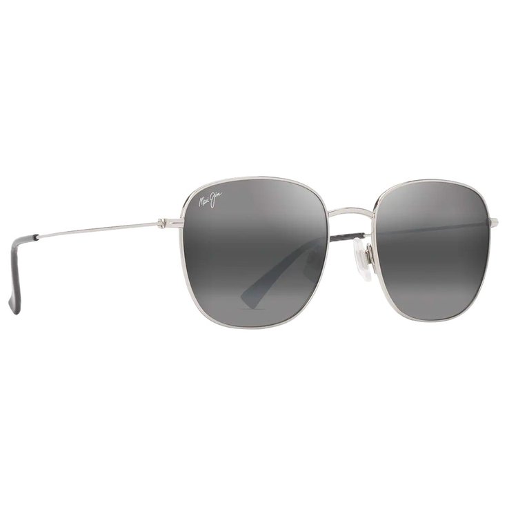 Maui Jim Lunettes de soleil Olali Asian Fit Argent Brillant Noir Gris Neutre MauiPure Présentation