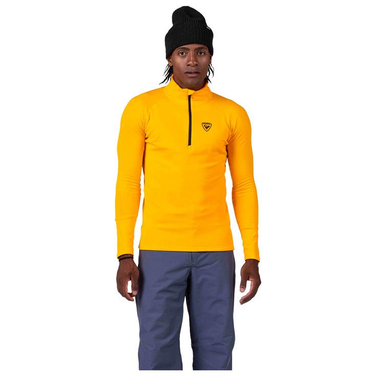 Rossignol Polaire Blackside Fleece Half Zip Saffron Yellow Présentation