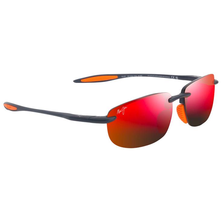 Maui Jim Lunettes de soleil Hookipa Ultra Asian Fit Matte Solid Dark Blue Hawaii Lava MauiUltra Présentation