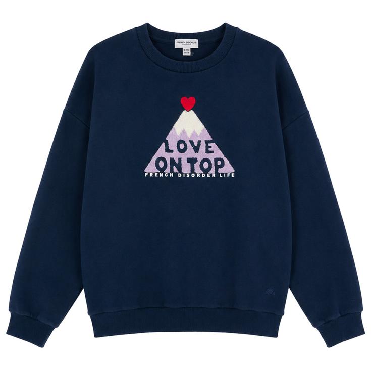 French Disorder Sweat Rosa Warmy Love On Top Navy Présentation