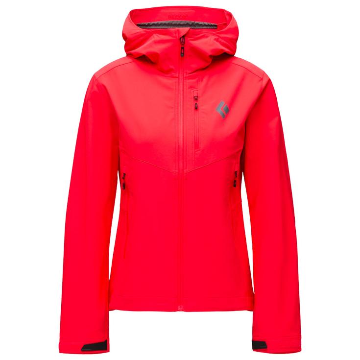 Black Diamond Blouson Ski W Dawn Patrol Softshell Coral Red Présentation