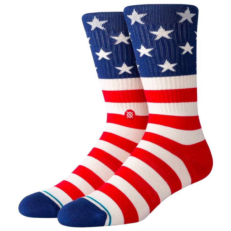 Stance Chaussettes Print & Pattern Socks The Fourth St Crew Red Présentation