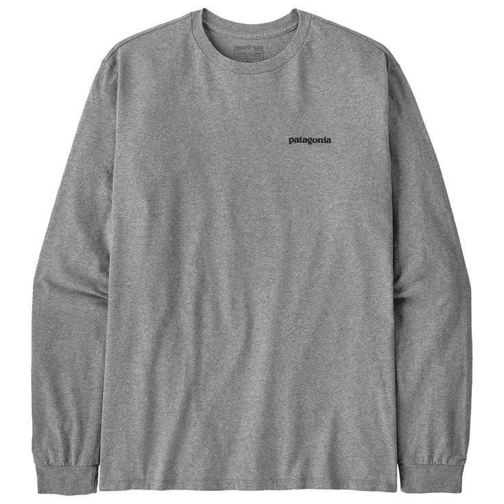 Patagonia Tee-shirt P-6 Logo Responsibili-Tee L/S Gravel Heather Présentation