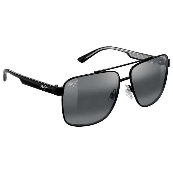 Maui Jim Lunettes de soleil Halawa Shiny Translucide Grey Mat Black Mineral SuperThin Neutral Grey Présentation