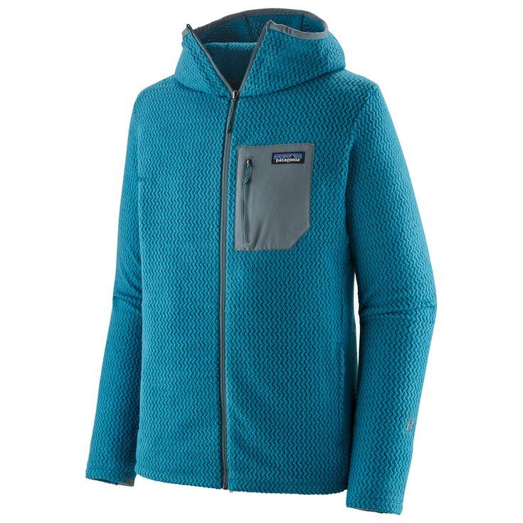 Patagonia Polaire M's R1 Air Full-Zip Hoody Wavy Blue Présentation