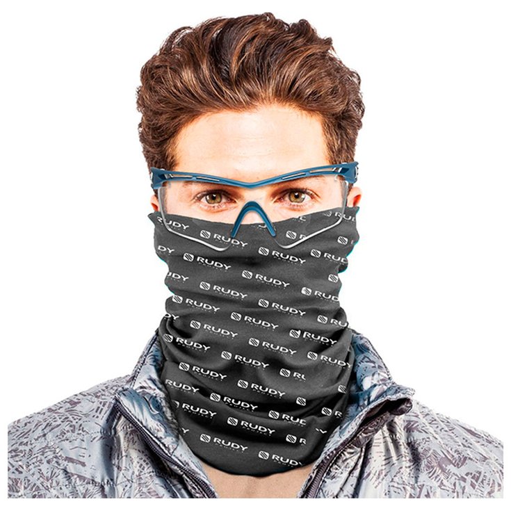 Rudy Project Tour de cou Neck Gaiter Black White Logo 