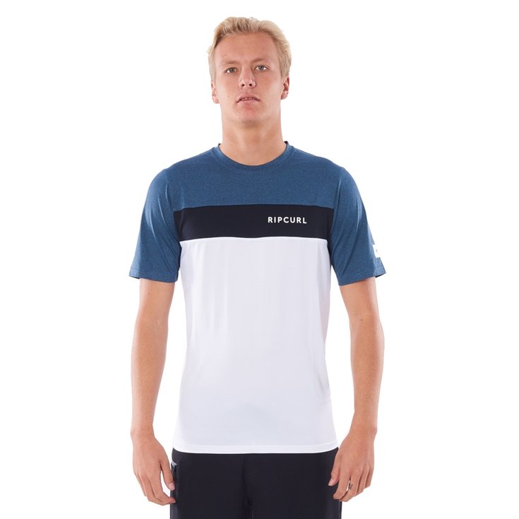 Rip Curl Top Manches Courtes UV Underline Panel S/SL - Navy 