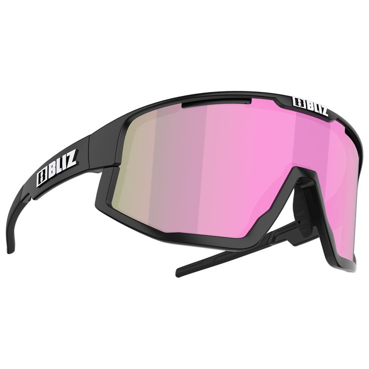 Bliz Lunettes de soleil Fusion Small Matte Black Brown Pink Multi Présentation