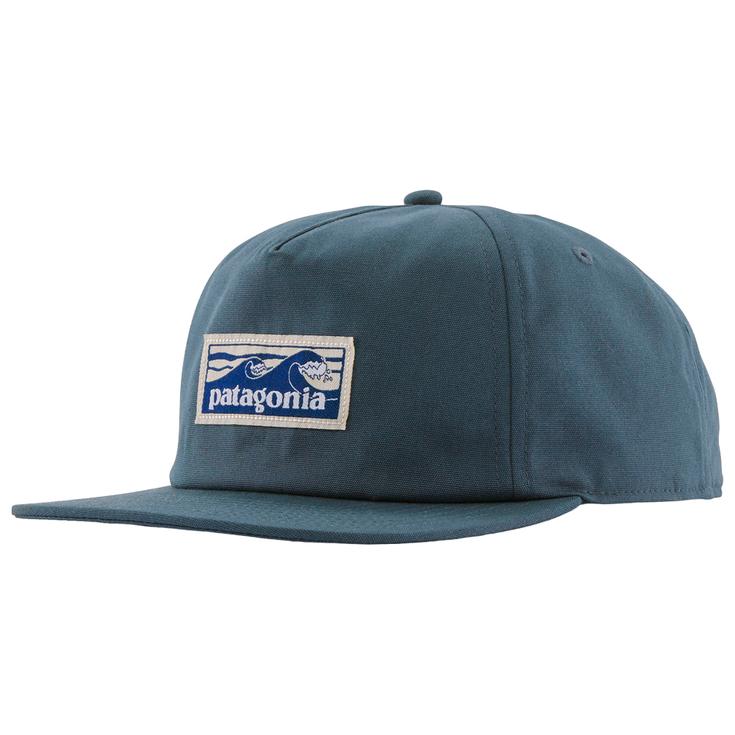 Patagonia Casquettes Boardshort Label Funfarer Cap Summit Blue Présentation