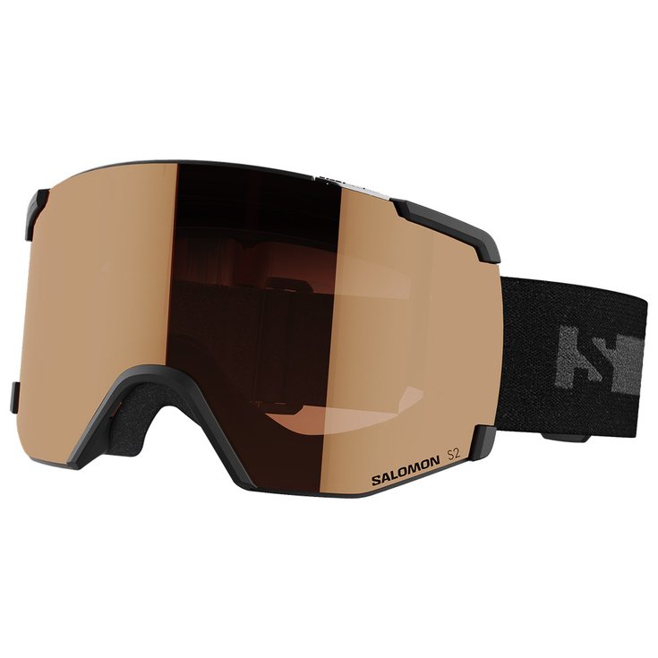 Salomon Masque de Ski S/View Black Flash Tonic Orange Présentation
