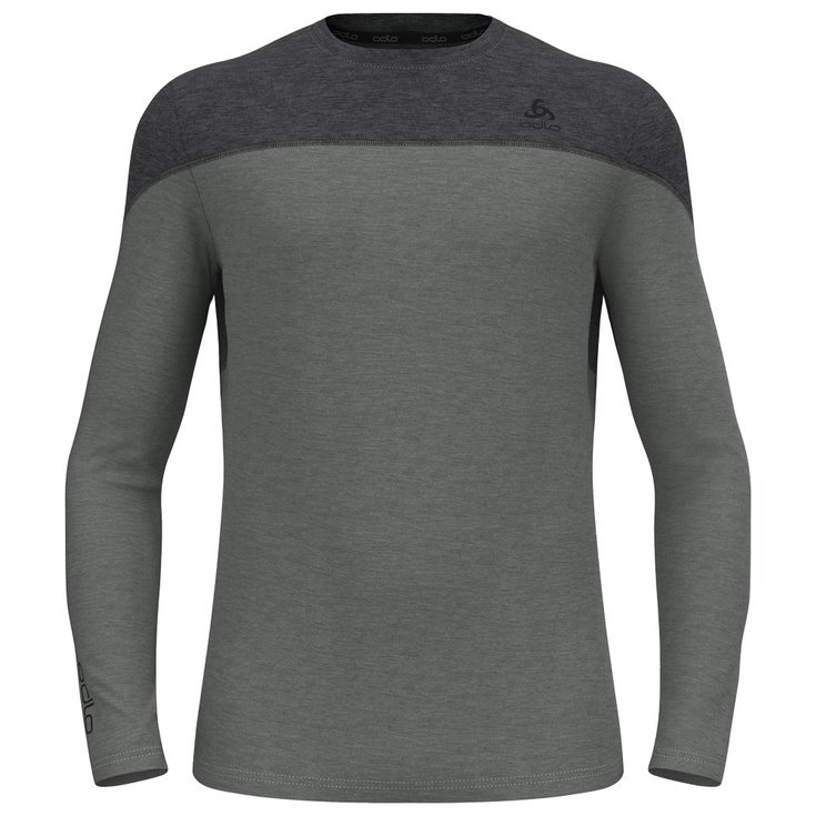 Odlo Sous-vêtement technique Revelstoke PW 150 BL Top Crew Neck LS Dark Grey Melange Présentation