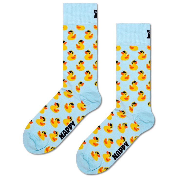 Happy Socks Chaussettes Crew Socks Rubber Duck Light Blue Présentation